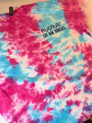 Press 1 of the week! While I’m on break from taking tie dye orders, you can still grab any of the other tees/sweatshirts for the time being! At atouchofteddy . Org #pregnancyloss #lossmom #grief #atouchofteddy #nonprofit