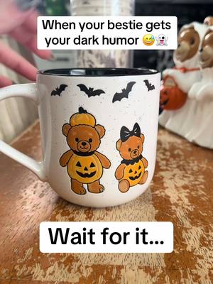 LOLOL like - the Nathan and Delilah bears.. but then the ghost bear on the other side. HOW did she find this? Can’t make this sh*t up 😂😂😂 #darkhumor #spooky #ghosted
