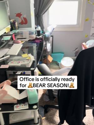 Clean office I’ll destroy in a few hours with bears. Can she stay organized this year? Time will tell. I am chaos 😂 #pregnancyloss #lossmom #grief #atouchofteddy #nonprofit