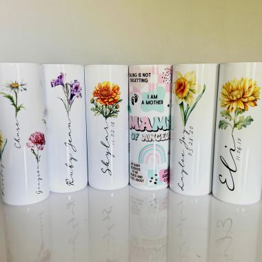 Thank you everyone who has grabbed one of our tumblers recently! I can add up to 8 names on these (maybe more, just staggered!) 🥹 I looooove making these for ATOT funds! 🧸🫶🏼