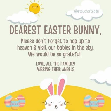 Missing our little bunny, this Easter and always 🐰

#easter #lossmom #grief #atouchofteddy
