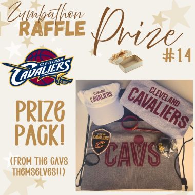 Thank you @cavs for donating this awesome official prize pack for our Zumbathon!!