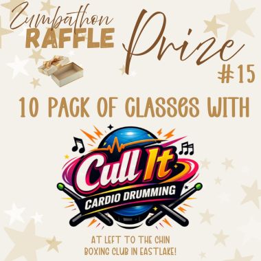 One of our final prizes!! 🫶🏼 The Cull family is also one of our Dance Floor Champion sponsors!! Have you tried cardio drumming?! SO MUCH FUN!