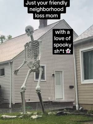 Skelly is a permanent resident here. He’ll be rocking pink and blue come October, just you wait 👻☠️ #pregnancyloss #lossmom #grief #atouchofteddy #nonprofit