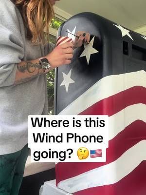 Painting away to have this done for Memorial Day! 🎨 #memorialday #americanflag #windphone #atouchofteddy