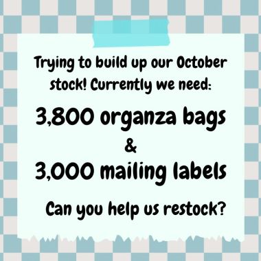 I’m clearly trying to prepare for October right now 😂 any and all help is appreciated! Wishlist in comments/story! 

Thank you everyone who has grabbed items off our list so far! We are so thankful! 🥲🫶🏼🧸