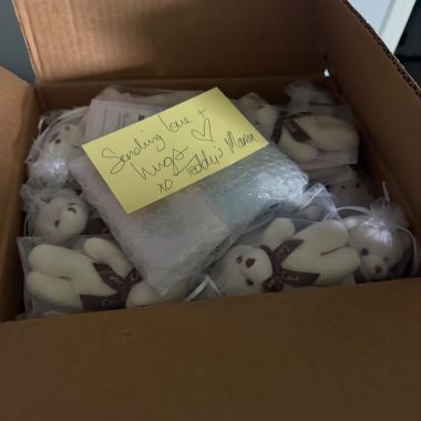 100 bears off to @skylarslovemission today 🧸🪽