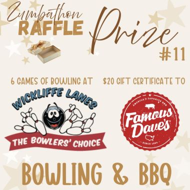 Thank you @wickliffelanes  and @famousdaves for your donation to our Zumbathon prizes!!