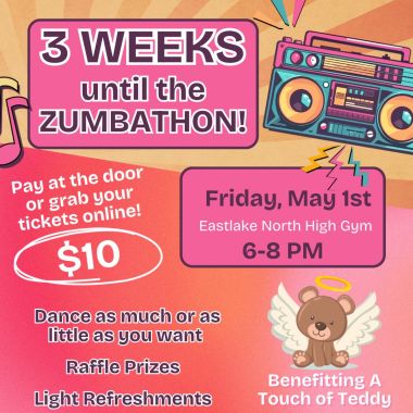 3 MORE WEEKS!!! I cannot wait to dance with everyone! Still rolling out our very cool prizes daily as well! Help us #FillTheGym!!! Link in comments!

#Zumbathon #nonprofit #atouchofteddy