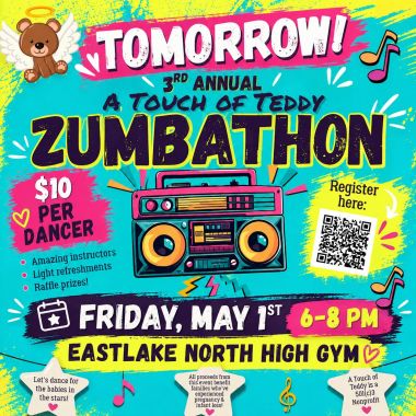 I AM FREAKING OUTTTTTT THE ZUMBATHON IS TOMORROW!!! This is our 3rd annual Zumbathon to raise money for A Touch of Teddy and I could not be more thankful for our sponsors, instructors, prize donors, dancers and families who are rocking a star on the star wall. Who’s coming to dance with us tomorrow?!