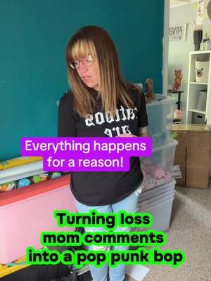 Bahaha made a pop punk emo song from loss mom comments! Inspo @getgriefymagazine 🤘🏻🎸 For real tho this is stuck in my head now 😂😂  #emosong #pregnancyloss #lossmom #atouchofteddy